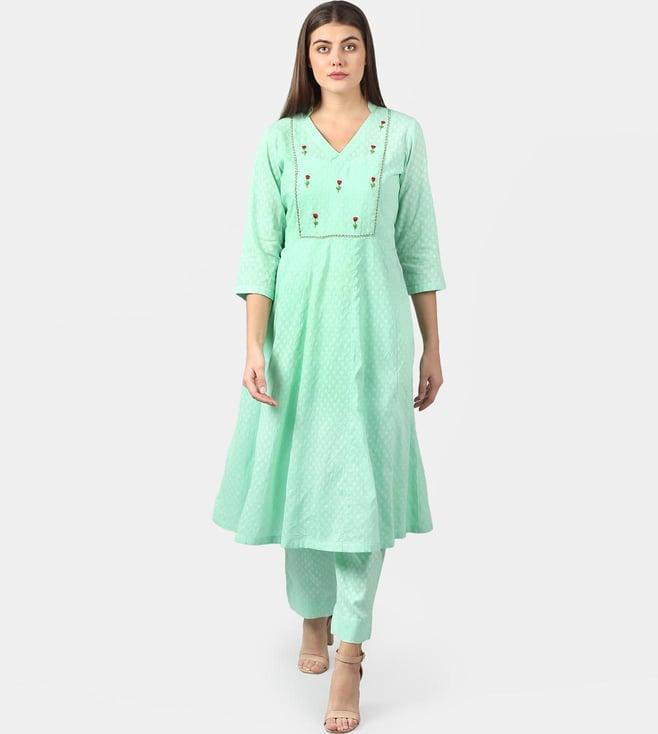 dart studio green a-line kurta