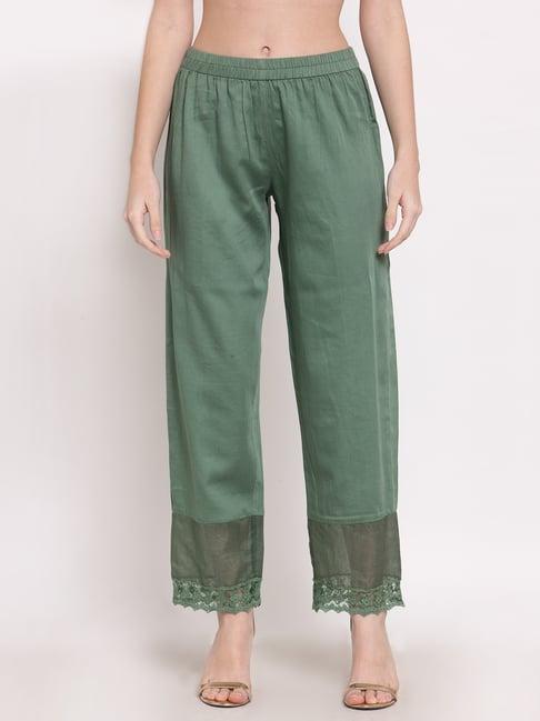 dart studio green relaxed fit palazzos