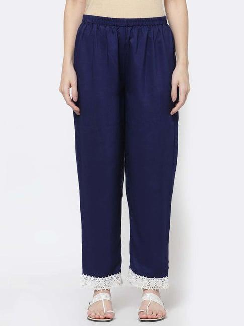 dart studio navy regular fit palazzos