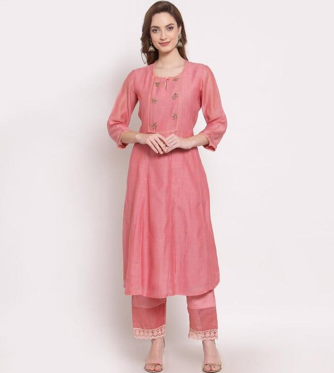 dart studio peach a-line kurta