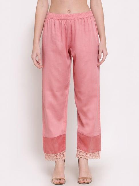 dart studio peach relaxed fit palazzos