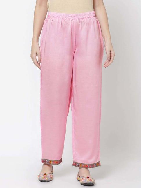 dart studio pink regular fit palazzos