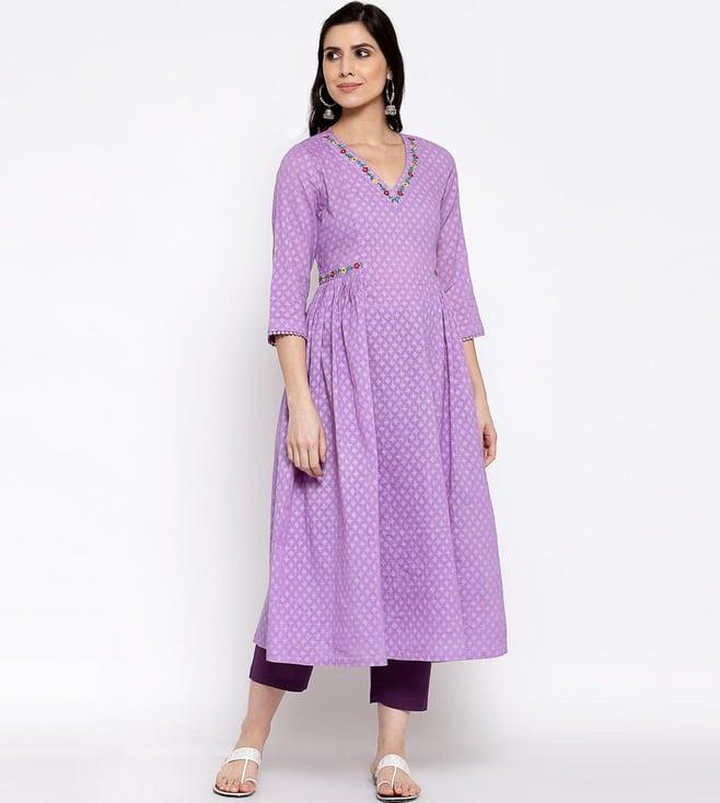 dart studio purple a-line kurta