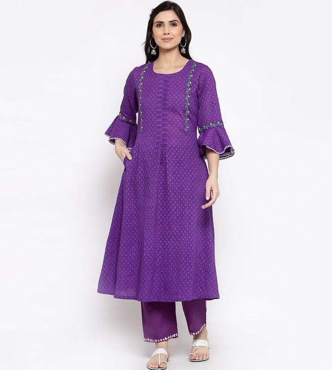 dart studio purple a-line kurta