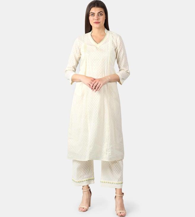 dart studio white a-line kurta