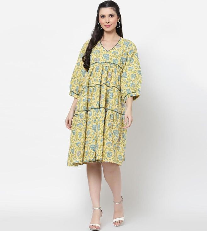 dart studio yellow & blue dress