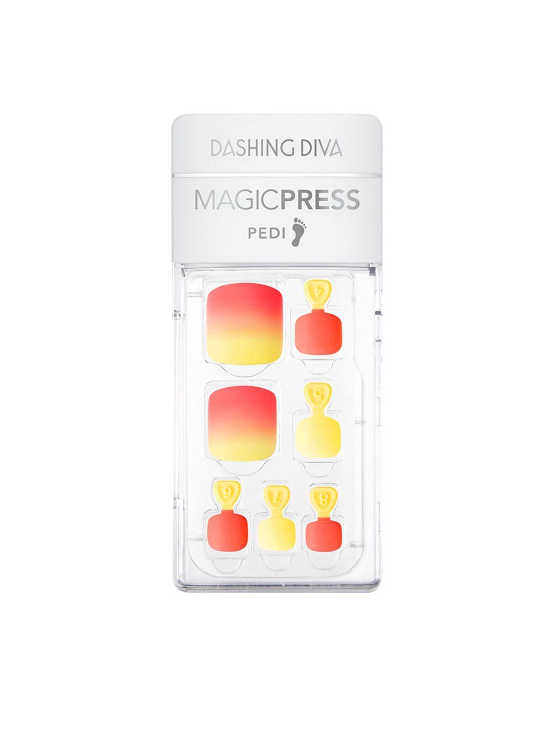 dashing diva magicpress peach mojito press on gel artificial nails