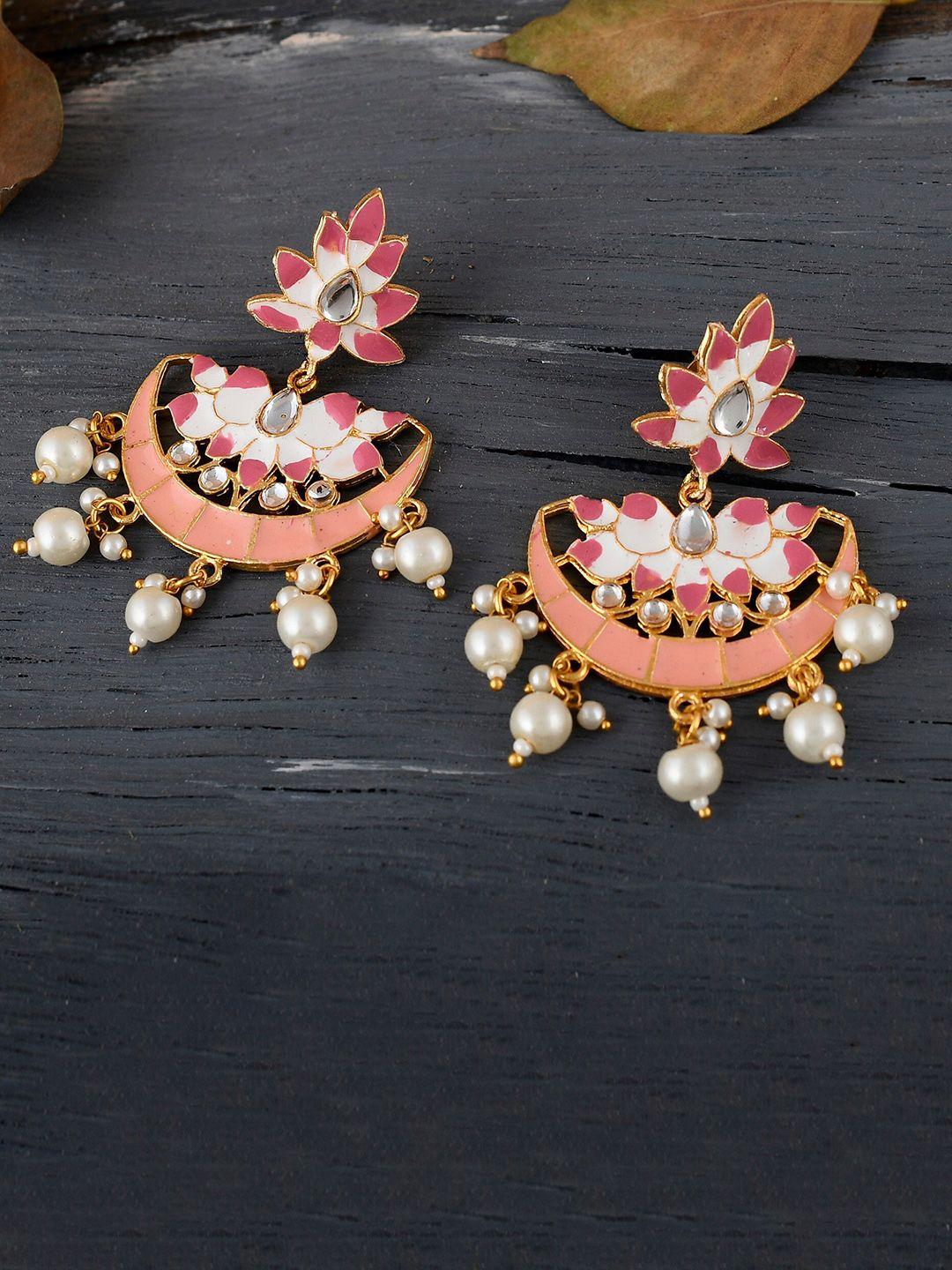 dastoor crescent shaped chandalis earrings