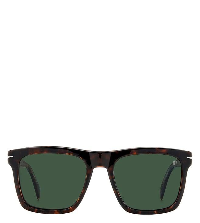 david beckham 20531108653uc green uv protected rectangular sunglasses for men