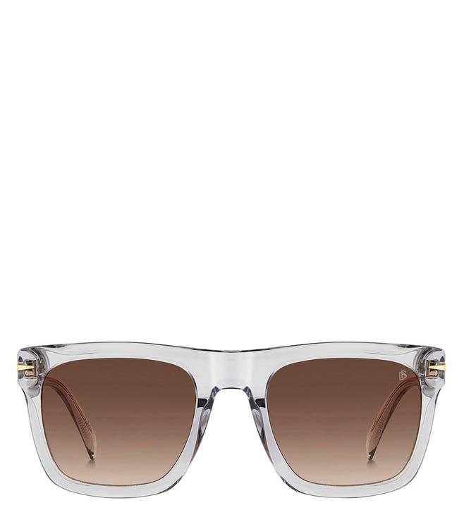 david beckham 20660863m53ha brown uv protected rectangular sunglasses for men
