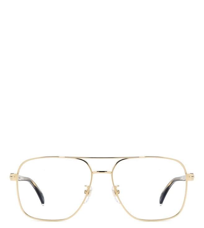 david beckham db 7103-rhl-5716 gold aviator eyewear frames for men