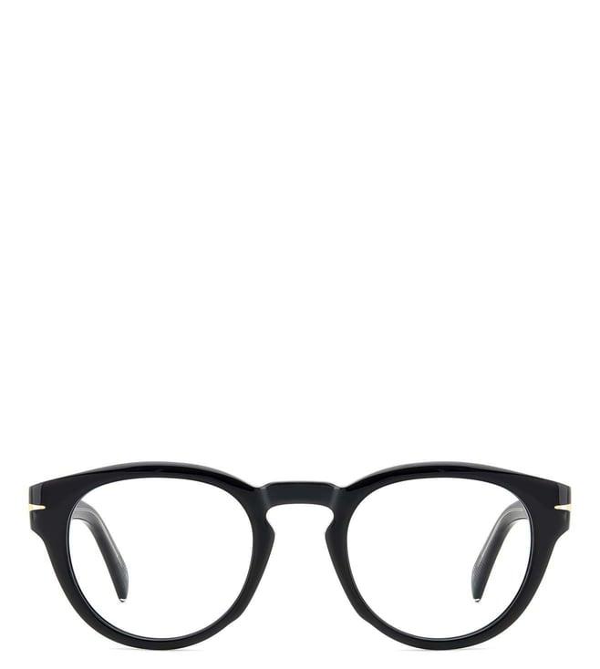 david beckham db 7114-807-4822 black oval eyewear frames for men