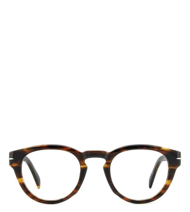 david beckham db 7114-ex4-4822 brown oval eyewear frames for men