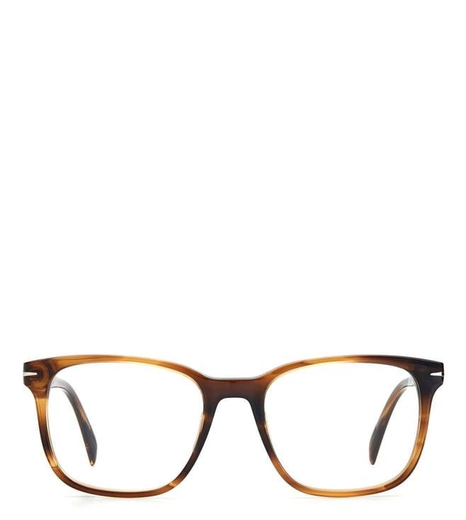 david beckham db1083 brown square eyewear frames for men