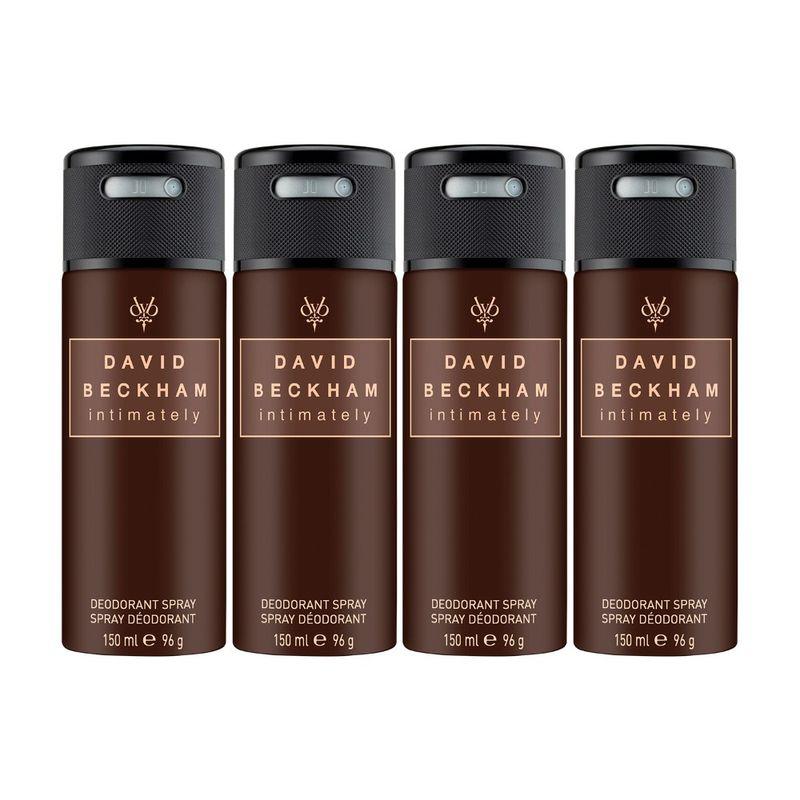 david beckham intimately man deodorant spray (pack of 4)