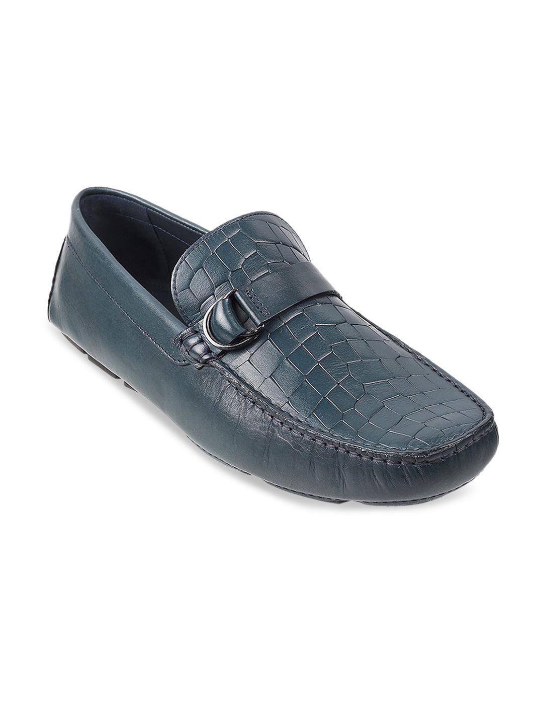 davinchi men textured leather loafers