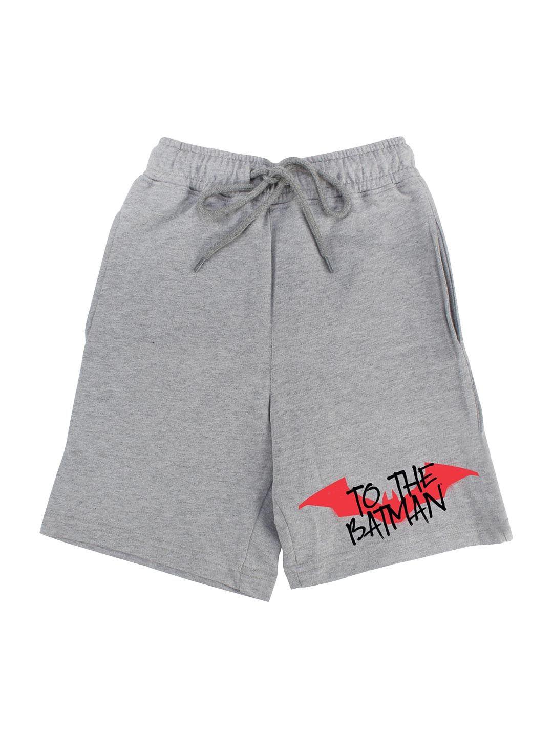 dc by wear your mind boys grey batman printed regular shorts