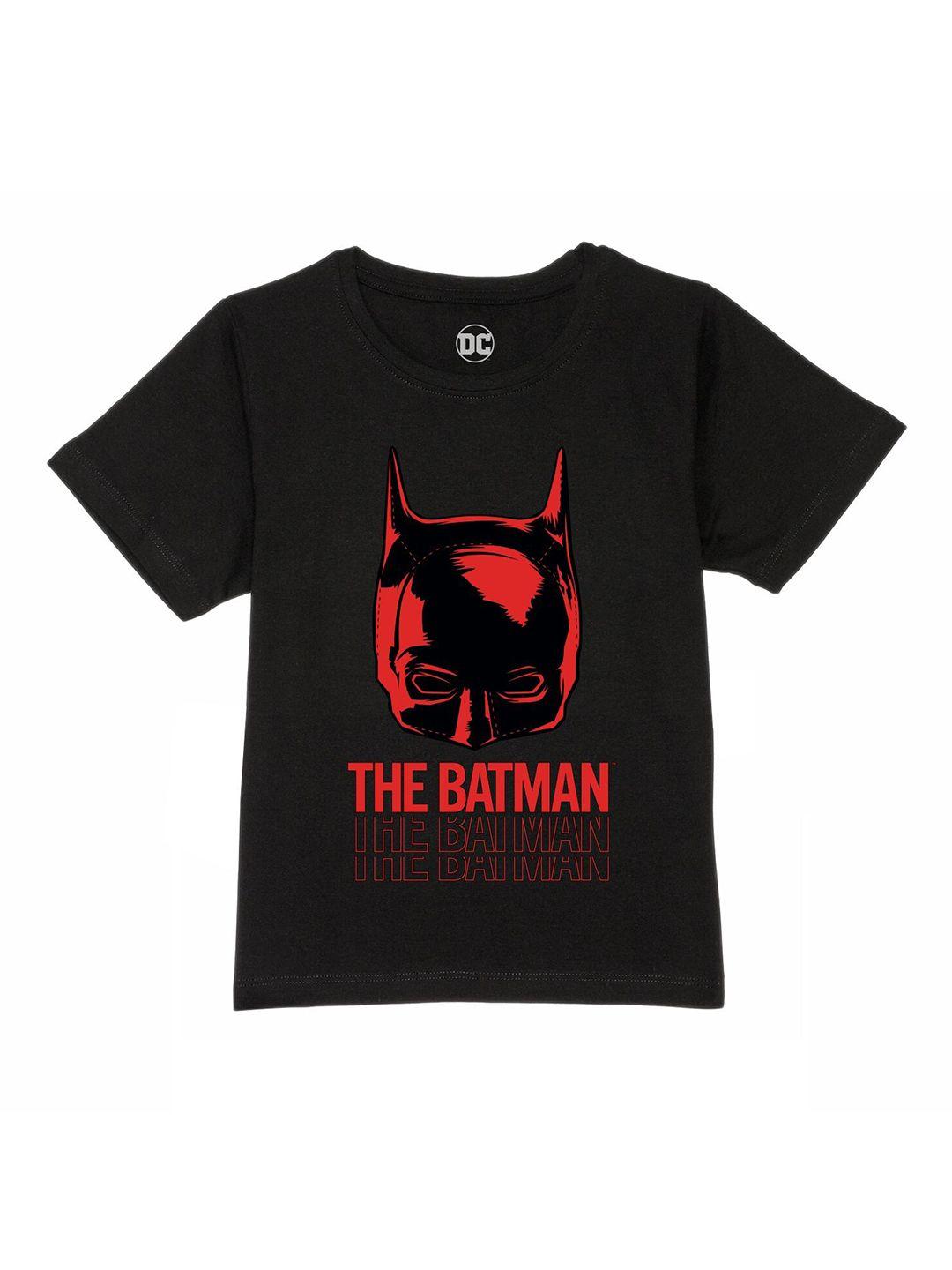 dc by wear your mind boys black batman printed t-shirt
