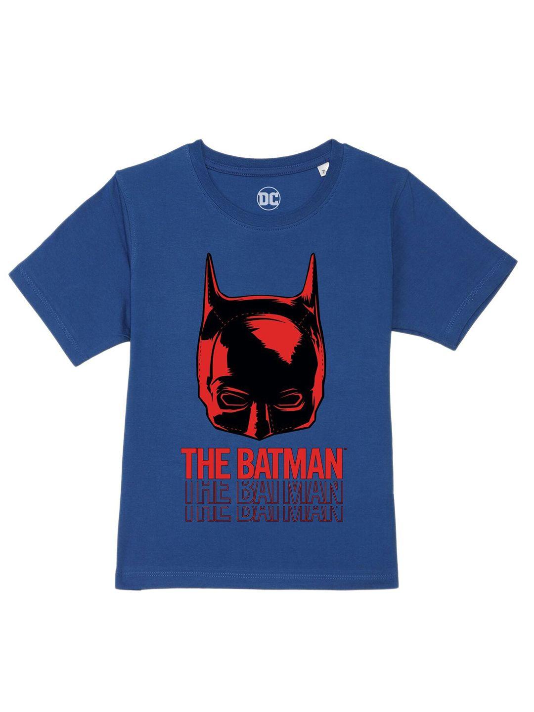 dc by wear your mind boys blue batman printed t-shirt
