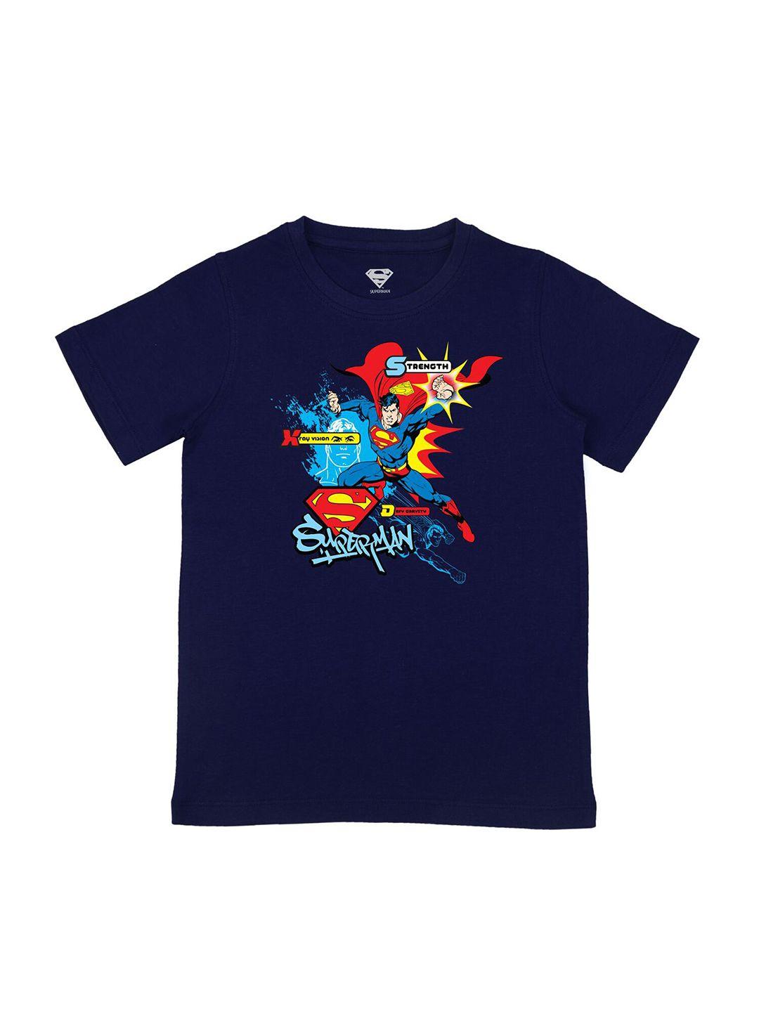 dc by wear your mind boys navy blue superman t-shirt