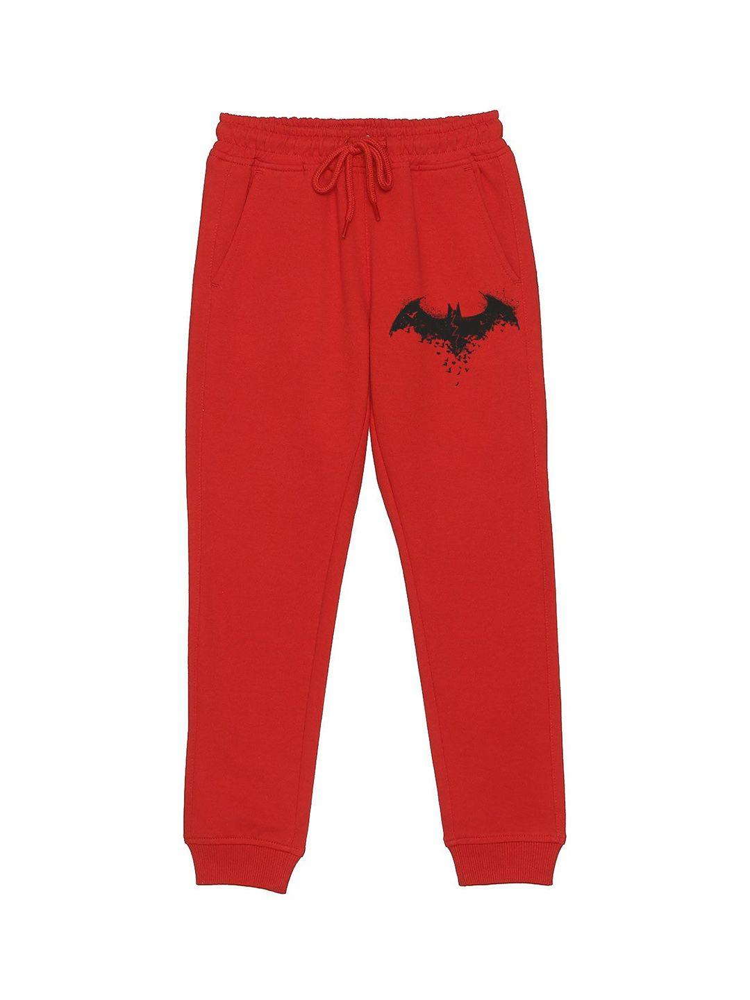 dc by wear your mind kids batman printed mid rise joggers