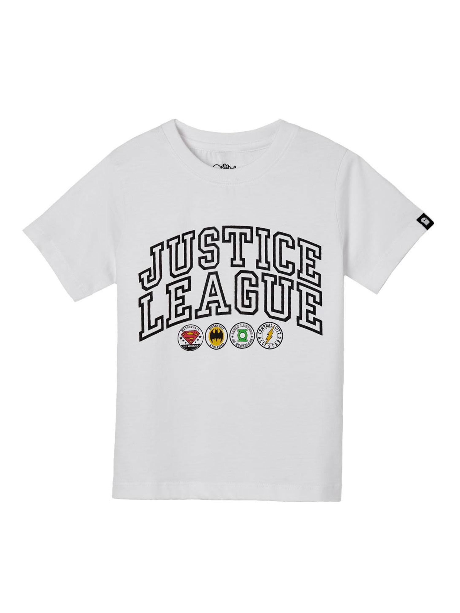 dc justice league logo boys t-shirts