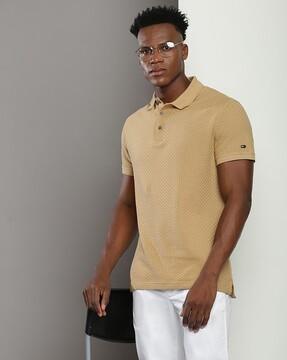 dc macro structure slim fit polo t-shirt