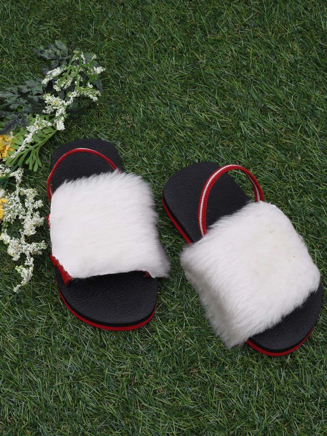 dchica girls black open toe sliders