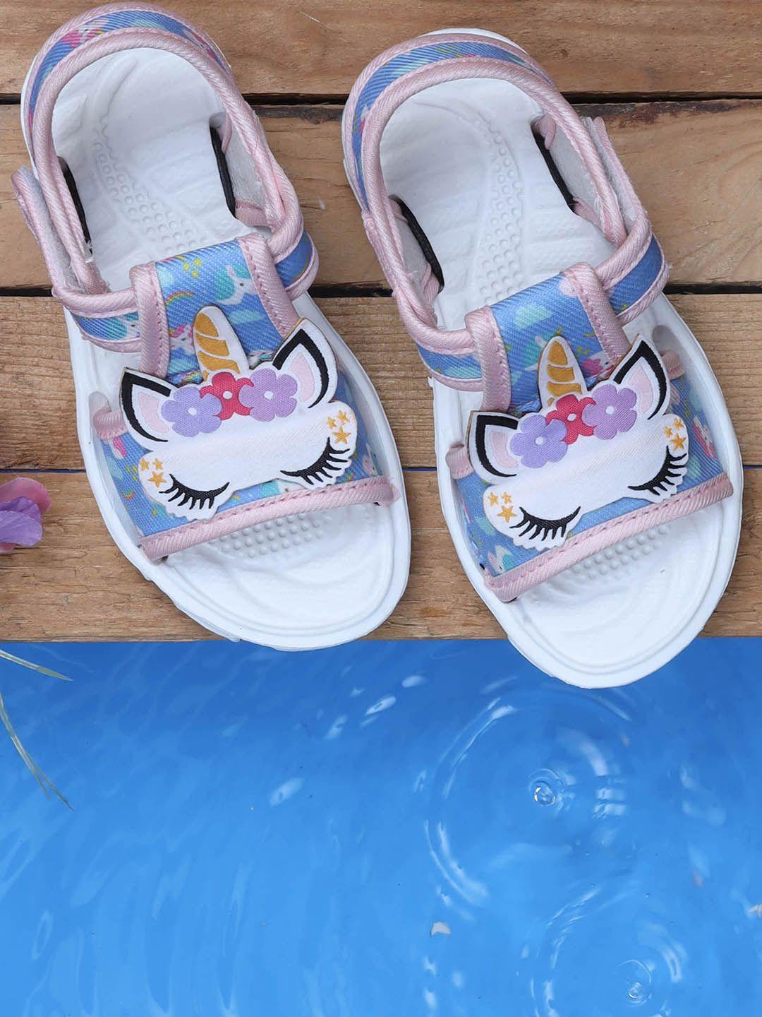 dchica girls blue & pink comfort sandals