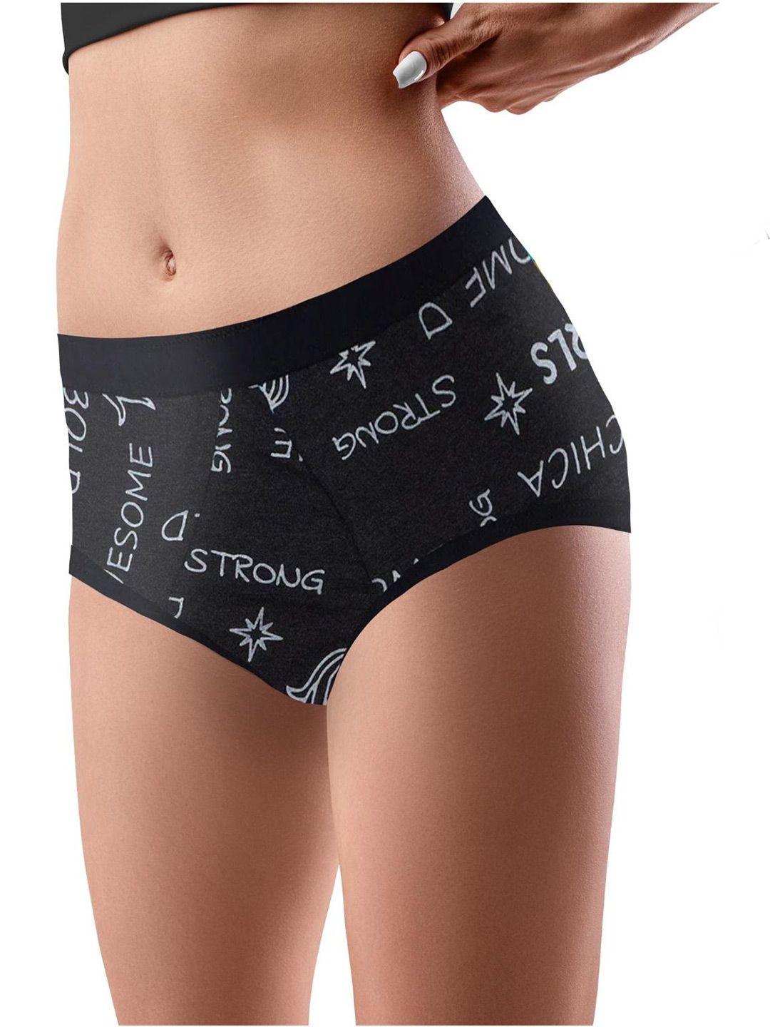 dchica typography printed leakproof cotton reusable period panty