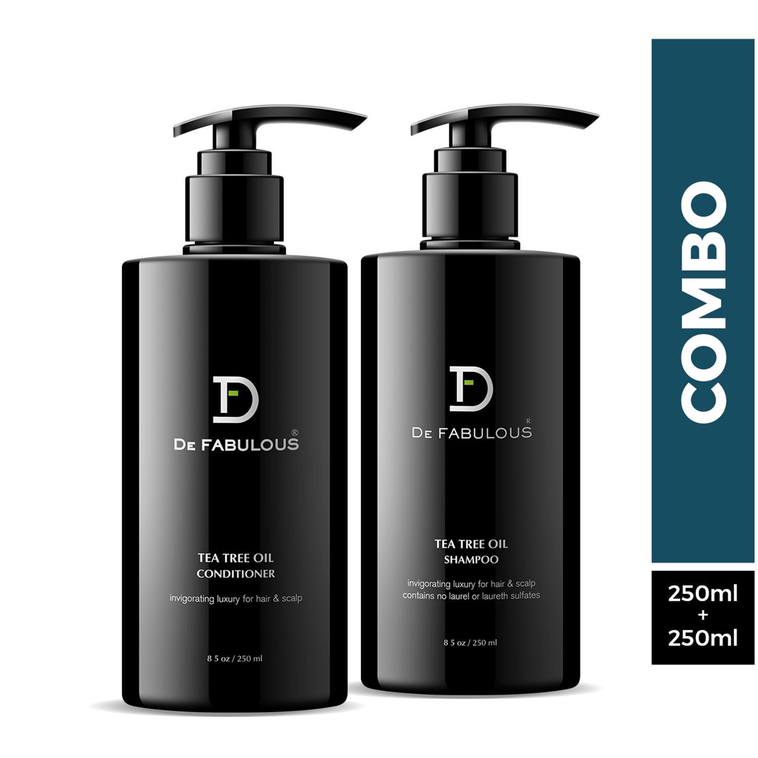 de fabulous tea tree oil shampoo and conditioner -(250ml) combo
