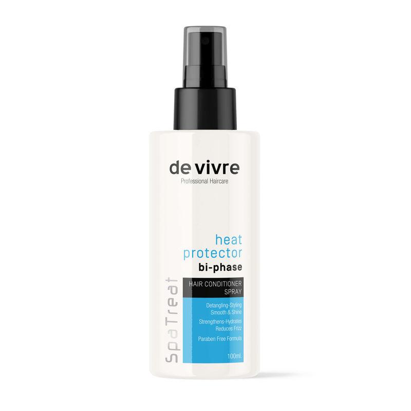 de vivre bi-phase hair heat protection spray - leave in conditioner spray