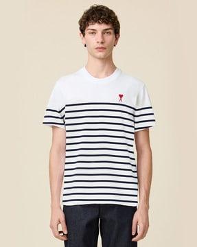 de coeur striped organic cotton regular fit t-shirt
