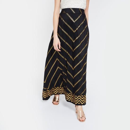 de moza printed a-line skirt