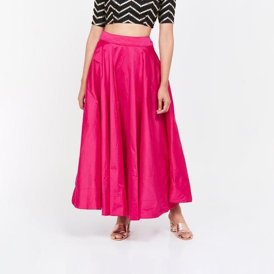 de moza solid elasticated skirt