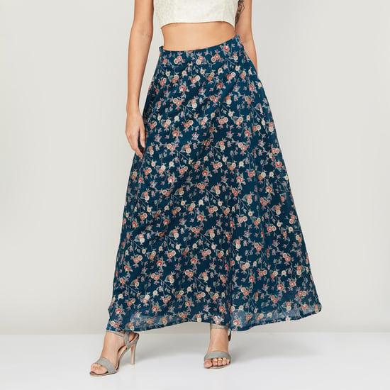 de moza women printed a-line skirt