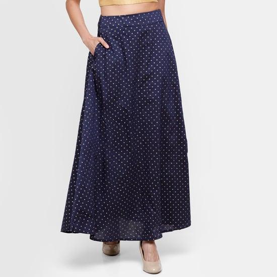 de moza women printed ethnic maxi skirt