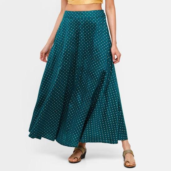 de moza women printed maxi skirt