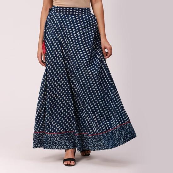 de moza women printed maxi skirt