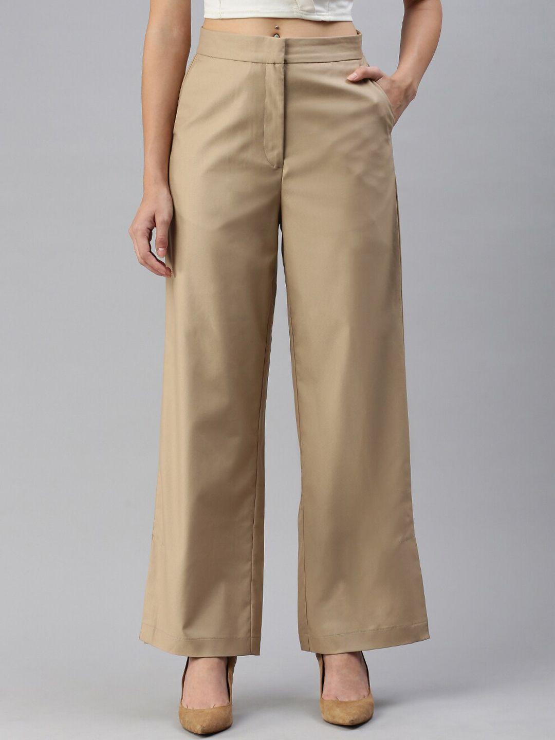 de moza women relaxed high-rise formal trousers