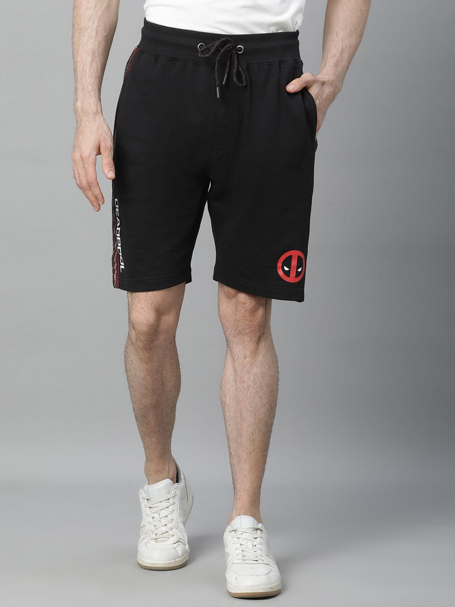 deadpool printed regular fit shorts for men