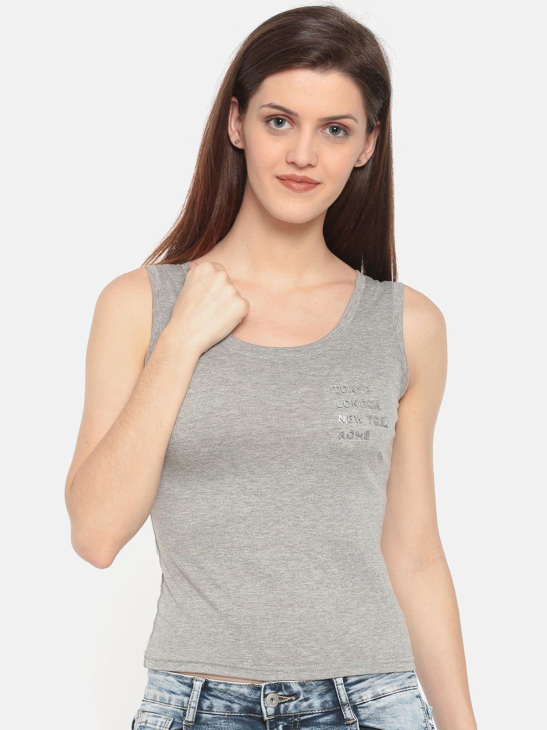 deal jeans women grey solid top