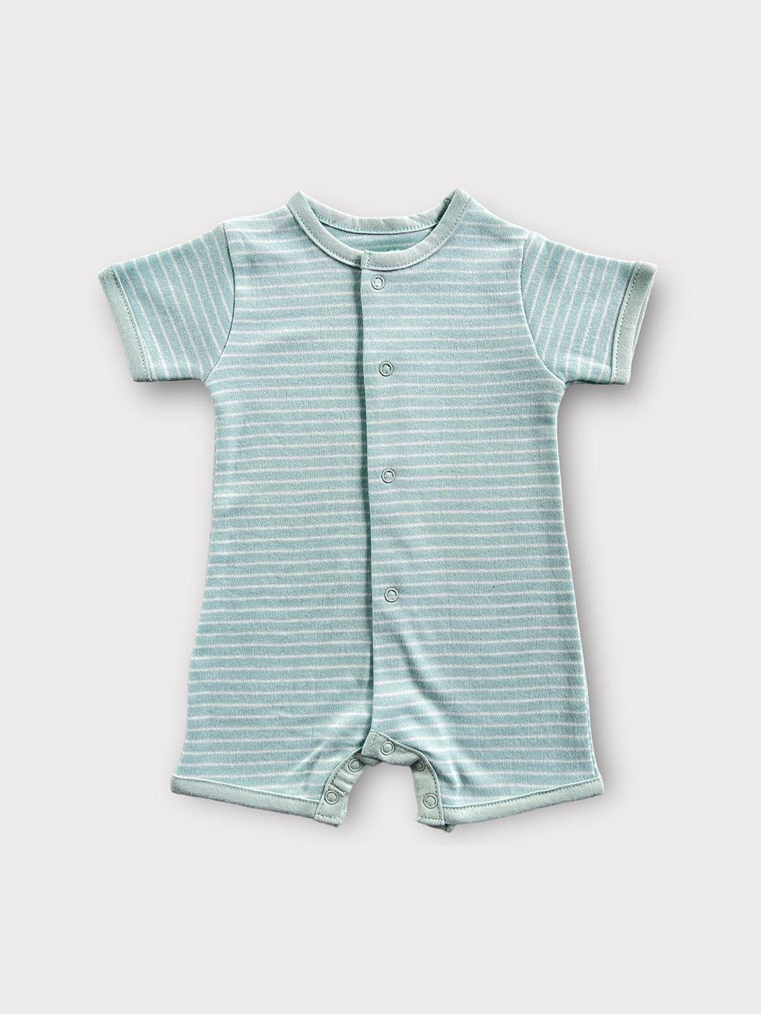 dear little infants striped pure cotton rompers