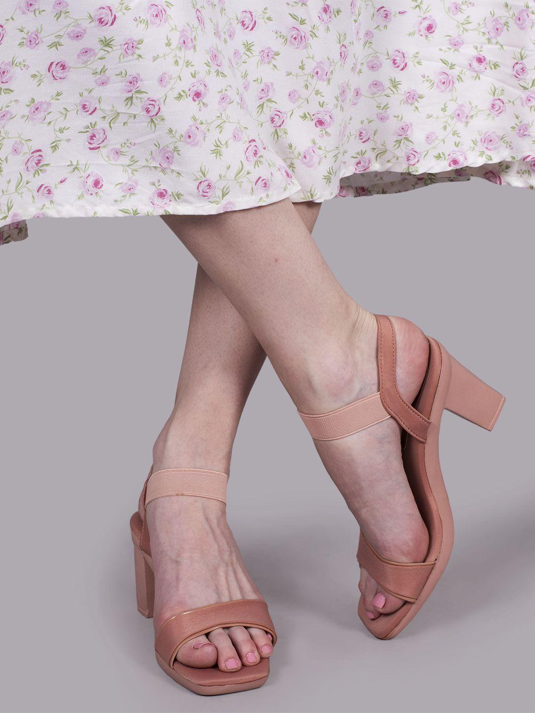 deas open toe block heels with backstrap