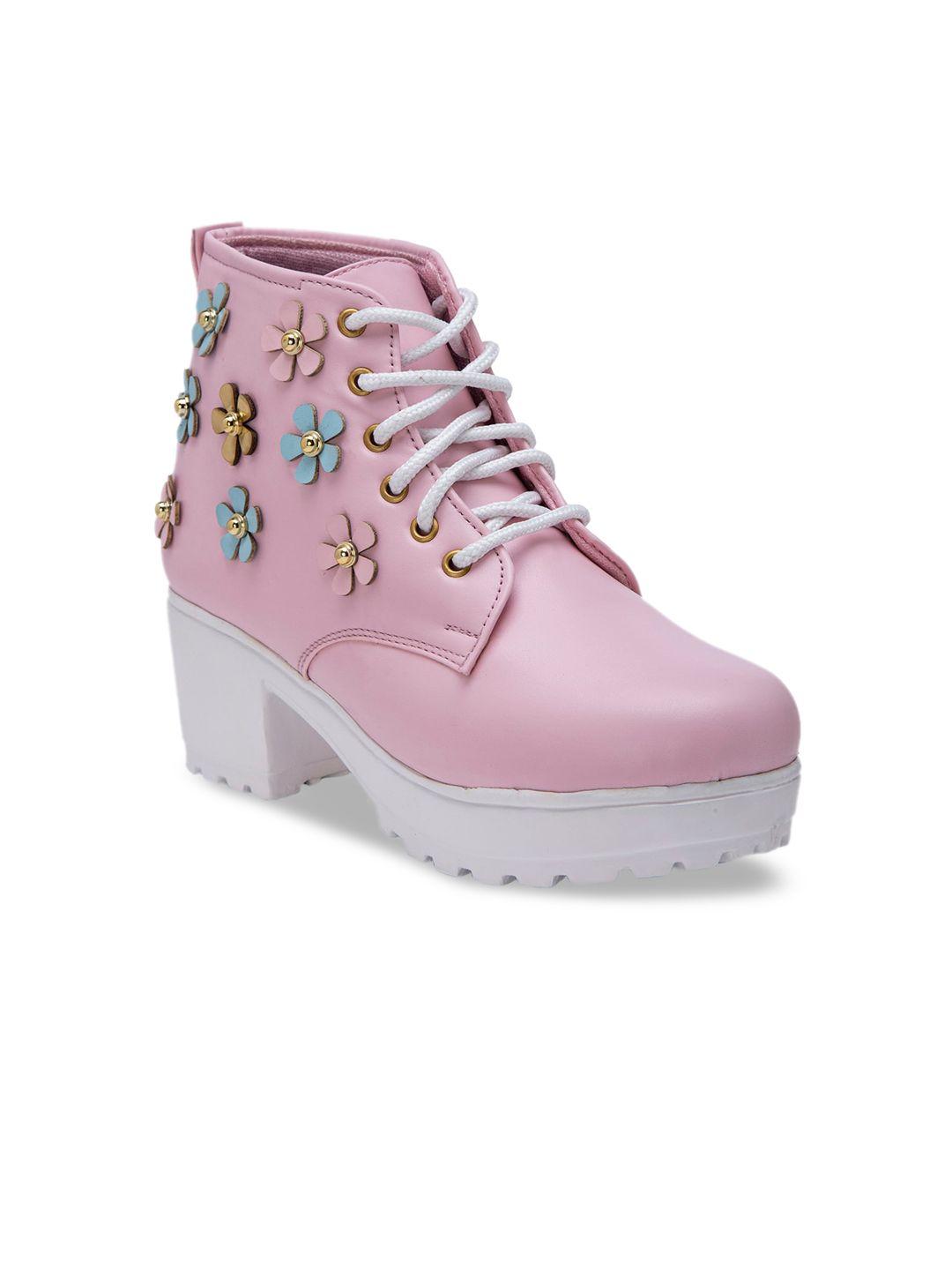 deas women pink embellished regular boots