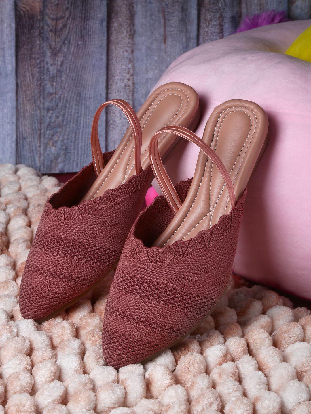 deas women pink mules with laser cuts flats