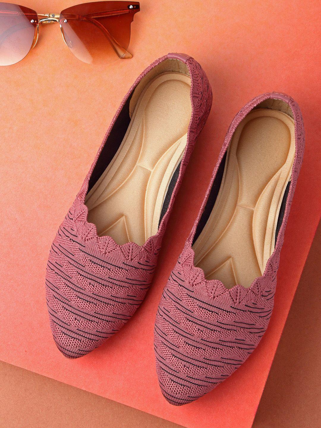 deas women pink woven ballerinas