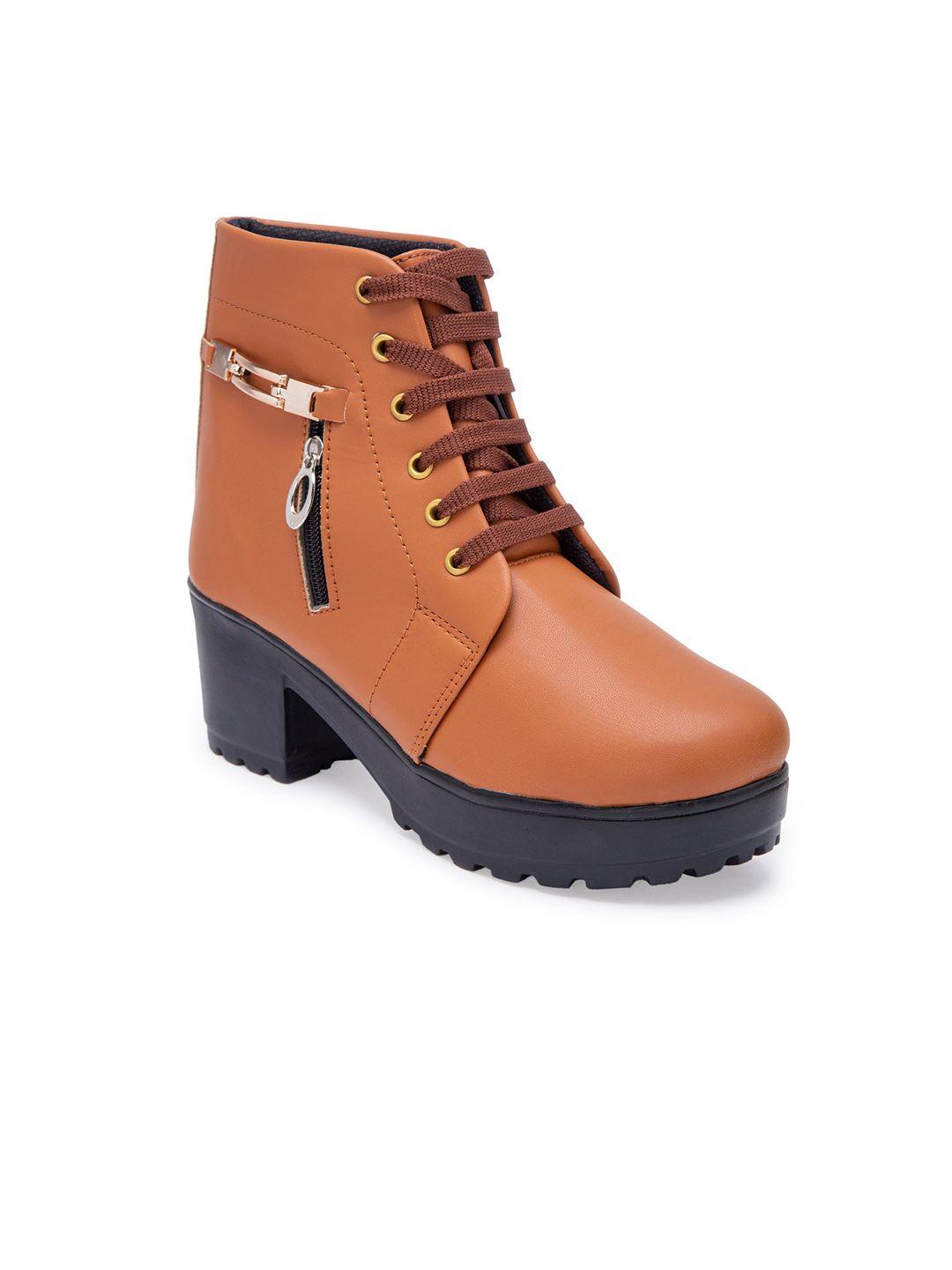 deas women tan brown solid regular boots