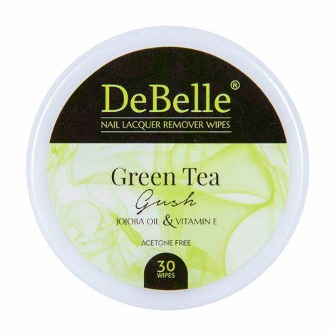 debelle nail lacquer remover wipes - green tea gush