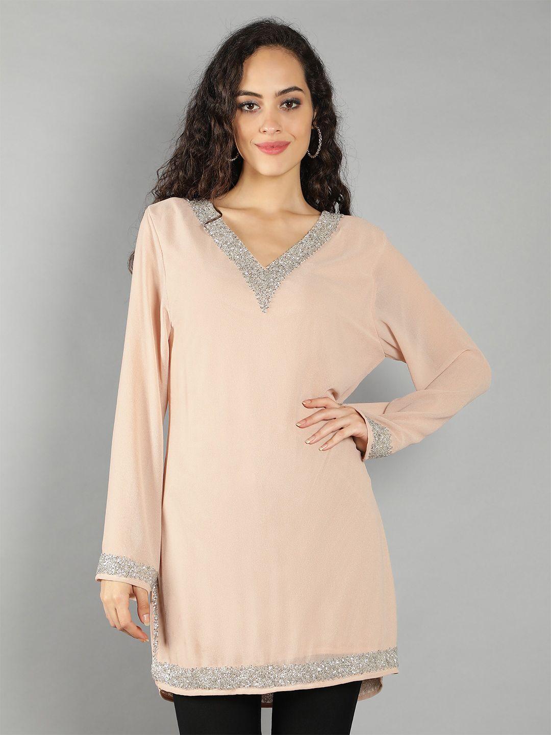 debonatella pink embellished longline top